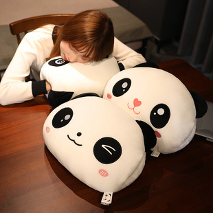 立体大熊猫公仔暖手抱枕，两用可爱短毛毛绒玩具情侣礼物