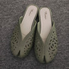 越南橡胶鞋夏季耐磨防滑透气雨天，散步沙滩居家小清新包头洞洞拖鞋