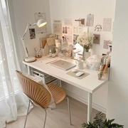 实木学习桌家用办公桌白色桌子适宜家用电脑桌小桌子利蒙桌子书桌