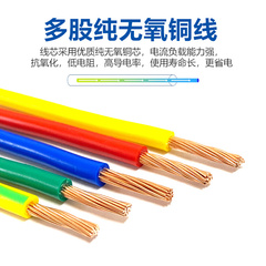 珠江电线BVR4平方纯铜芯2.5家用10家装1.5国标6多股阻燃电缆软线