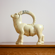 羚羊陶瓷羊摆件生肖羊办公室家居送礼门厅立体中式开业工艺品