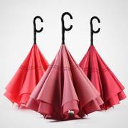 一件easily日系遇水开花伞创意反向伞双层C型自动反向晴雨伞