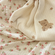 透气新生儿a类婴儿纯棉，针织布料衣服尿布床单被套全棉面料