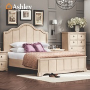 Ashley爱室丽美式实木床双人床主卧婚床家具储物高箱美式简约