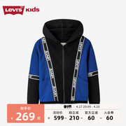 levi's李维斯(李维斯)童装，儿童夹克外套，2022秋冬男童休闲连帽拼接上衣