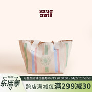 snugnuts2022经典徽标纯棉帆布袋沙滩运动旅行挎包手提包