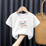 儿童短袖T恤韩版夏装童装男童女童半袖上衣洋气纯棉体恤衫潮