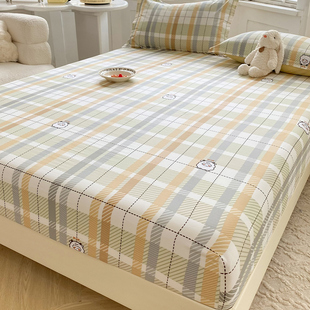 纯棉100全棉床笠单件床罩2023床垫保护罩防尘床单床套罩1.8米
