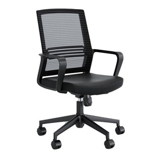 比典办公室椅子靠背电脑椅办公椅子网布职员椅现代简约舒适弓型椅