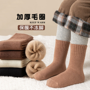 女童袜子秋冬季纯棉保暖