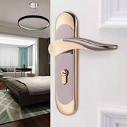 定制欧式静音门锁卧室客厅简约型门把手家用通用木门套装铝合金房