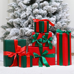 创意圣诞节套装蝴蝶结大礼盒喜庆气氛场景布置摆件圣诞装饰品