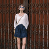 梦的马夏季波(夏季波)西米亚，镂空罩衫针织薄款防晒长袖宽松慵懒小众设计