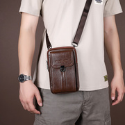 男士手机腰包手机袋装手机的腰带包穿皮带大屏手机，包斜挎包手机套