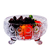 弗莱纹茨水果盘时尚创意水晶玻璃果盘欧式大号家居果盆托盘大