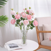 洋牡丹仿真花假花室内客厅装饰餐桌，花摆设玫瑰花干花花束花艺摆件