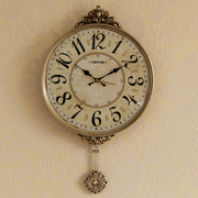 钟表挂钟客厅美式个性，创意时尚欧式简约大气，家用北欧静音挂墙时钟