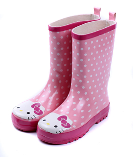  儿童雨鞋可爱KITTY猫雨鞋女童雨鞋亲子雨鞋雨靴儿童水鞋套鞋新款