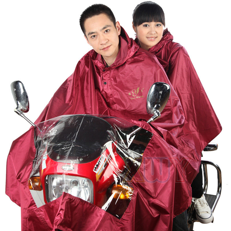 摩托车电动车2288时尚双人骑行雨衣 母子加厚雨披 江浙沪皖特惠