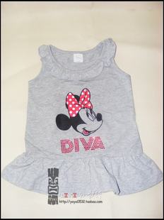  Disney迪士尼童装米奇儿童裙子外贸原单吊带裙连衣裙女童小童婴儿