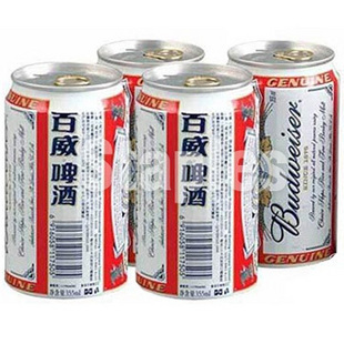  百威听装啤酒   罐装啤酒  330ml*24 听/箱 一箱价 13年新装