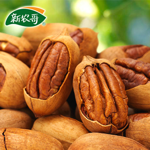  年货【新农哥】坚果零食 美国山核桃 长寿果108gx4包 特价包邮