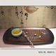 茶具 茶盘 茶托盘 手工雕刻 雕竹鱼形盘 出口品质 大号TP006-H-2