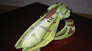 满68游戏纸模型 星际争霸神族航母3D纸模型diy纸质说明