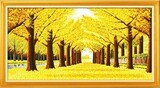 皇室品质 正品蒙娜丽莎十字绣 风景 客厅大画 黄金满地 中格 新大