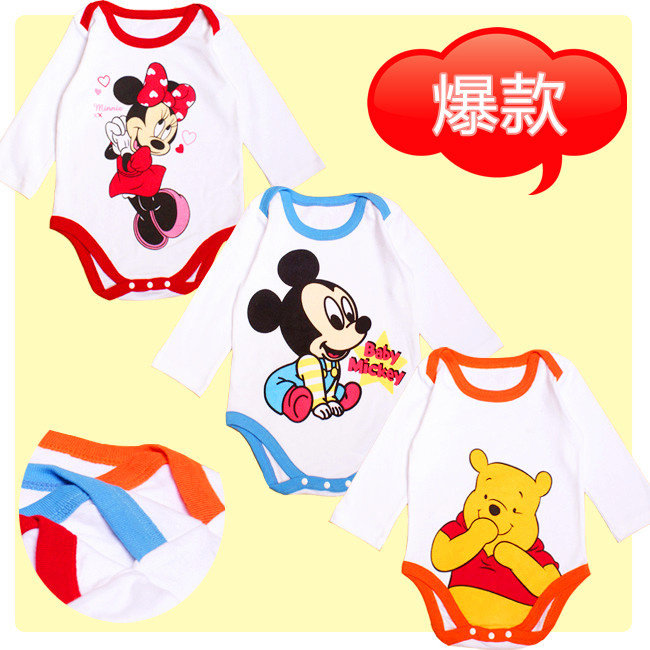 2012春季新款 爆款日单卡通长袖三角哈衣 爬服 连体衣 EYA438