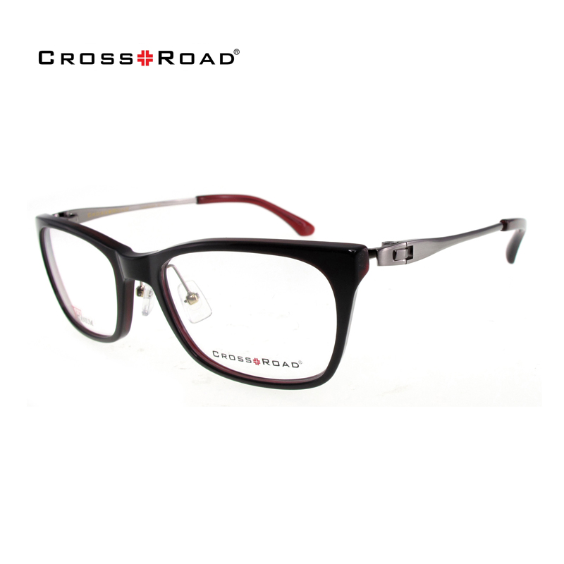 CROSSROAD TR-90眼镜框近视女款全框眼镜框超轻镜架纯钛臂CR1083T