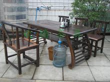 碳烧木家具 茶桌茶椅套装 实木茶几茶台 1.6米五件套功夫茶桌椅