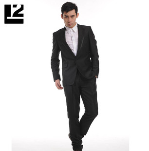  利郎旗下L2商务休闲修身中厚西装套潮男结婚礼服含西裤四折