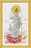 秒杀/聚/淘/RSO/滴水站/印在布上的画花/佛像/菩萨/观音十字绣