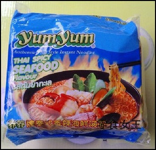  泰国YUMYUM养养牌 泰式香辣海鲜面 方便面 5袋入350g 6包/箱