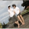 品牌夏天蘑菇街情侶裝棒球服半袖t恤夏裝海邊沙灘男女情路裝