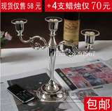 3头烛台 欧式 古典 蜡烛台 蜡台 婚庆用品浪漫烛光晚餐必备B001