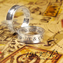 T & Co Silver925 primer anillo de plata anillo de la eternidad cóncava gran anillo / Tiffany par Tanabata regalo