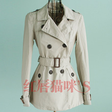 2011秋装新品 <span class=H>za</span><span class=H>ra</span>旗下St<span class=H>ra</span>divarius音符 米色双排扣中长款风衣