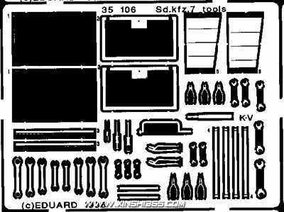 �ؼ�EDUARDʴ��ƬED35106��Sd.Kfz.7��8��ǣ�����ڲ�ϸ��[T] �۸�:51.00