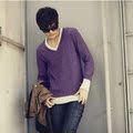 时尚杂志述说10年流行 经典袖口设计V领针织T恤 六色入
