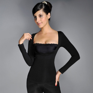 Attitude Yanli summer and no trace of plastic thin long sleeve body suits beauty body clothes Shushen clothing slim coat-plastic body suit SY29