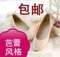 包邮日系 甜美可爱娃娃鞋 后系带蝴结 平底 圆头女鞋