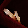 《想你》尹恩惠同款钛钢14k玫瑰金磨砂情侣戒指 不锈钢情侣戒指