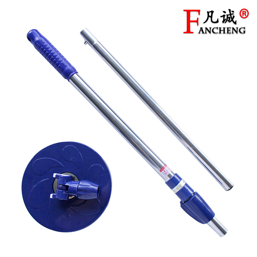 凡诚正品 顺时针旋转脱水  手压脚踩通用不锈钢拖把杆子 升级版