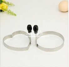 特价不锈钢煎蛋模具 煎蛋器 心形煎蛋器 圆形煎蛋器 2件套装