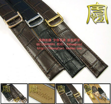 真皮表带专卖 <span class=H>卡地亚</span>Tank代用表带 原装款表扣 黑/棕色 20mm 18mm