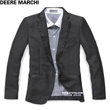 【5151m】DEERE MARCHI 时尚优雅修身单开叉男士小西装 DM2710