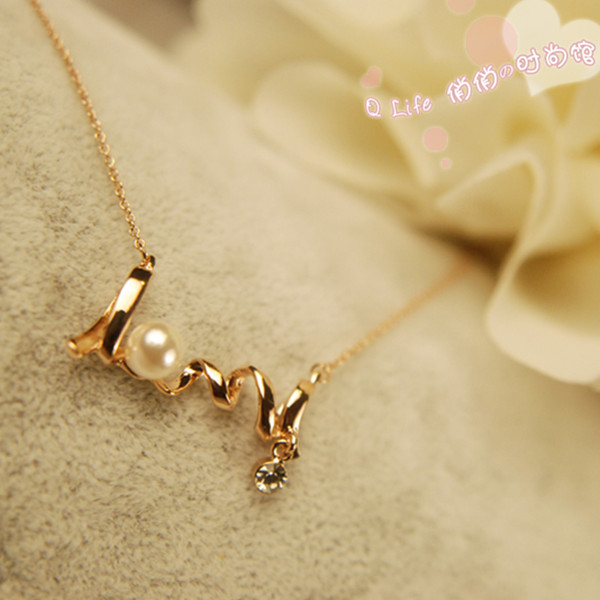 玫瑰金珍珠与水晶...