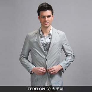 TEDELON/太子龙 男士印花休闲服 男修身休闲西服薄外套TL11SL303